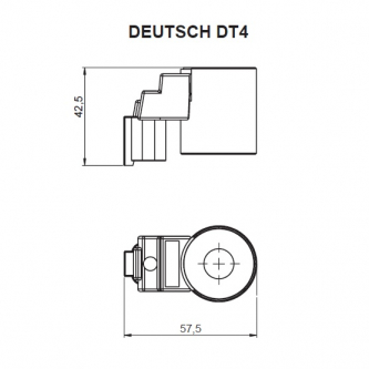 Coil 12VDC 20.5W fi13 h = 42.5mm with a diode
